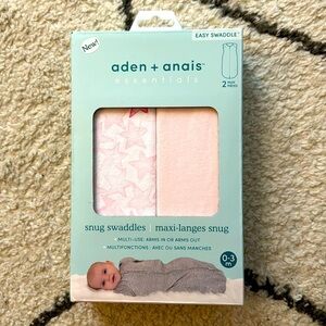 aden + anais 2 pack swaddles in pink
